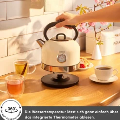 Karaca Retro 2202 Wasserkocher Creme 2200W