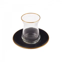 Karaca Retro Anthrazit Teeservice für 6 Personen