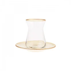 Karaca Retro Beige Teeservice für 6 Personen