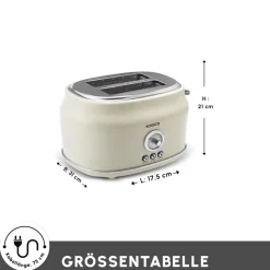 Karaca Retro Cremefarbenes Toaster