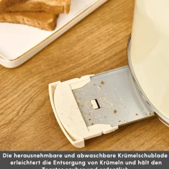 Karaca Retro Cremefarbenes Toaster