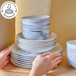 Karaca Ria New 39-teilig Geschirrset für 12 Personen, Grau