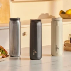 Karaca Rimo Auslaufsicherer Edelstahl-Thermos 600 ml Creme