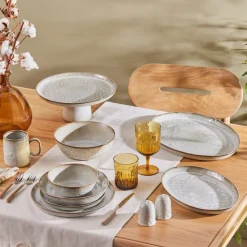 Karaca Rixton Servierplatte, 35,5 cm, Beige