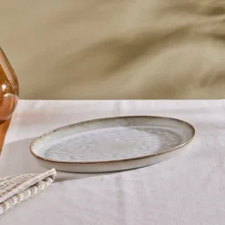 Karaca Rixton Servierplatte, 35,5 cm, Beige