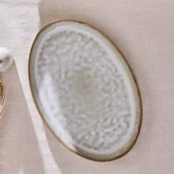 Karaca Rixton Servierplatte, 35,5 cm, Beige