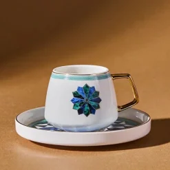 Karaca Roman 2-teiliges Kaffeetassenset für 2 Personen, 90 ml