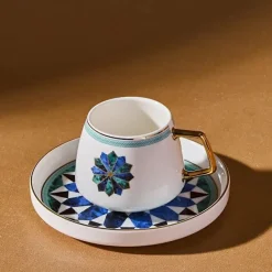 Karaca Roman 2-teiliges Kaffeetassenset für 2 Personen, 90 ml