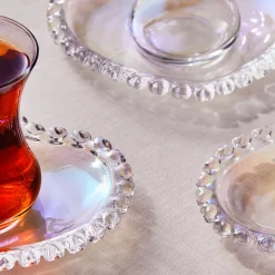 Karaca Rory 12-teiliges Glas Türkisches Teeset für 6 Personen, 14 cm