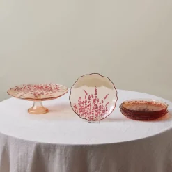 Karaca Rote Lavendel 7-teiliges Kuchenset