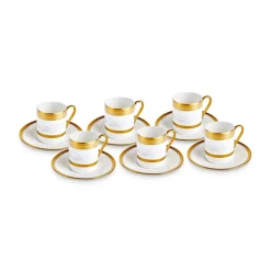 Karaca Royal Bone Charlotte Kaffeetassenset für 6 Personen, 90 ml