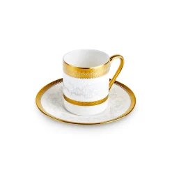 Karaca Royal Bone Charlotte Kaffeetassenset für 6 Personen, 90 ml