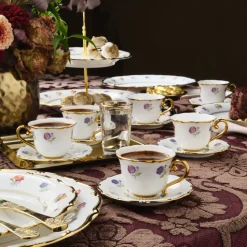 Karaca Royal Bone Diana Kaffeetassenset für 6 Personen, 90 ml