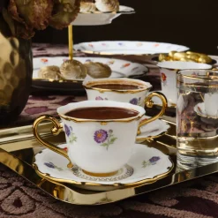 Karaca Royal Bone Diana Kaffeetassenset für 6 Personen, 90 ml