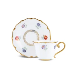 Karaca Royal Bone Diana Kaffeetassenset für 6 Personen, 90 ml