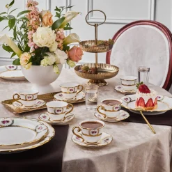 Karaca Royal Bone Elizabeth Kaffeetassenset für 6 Personen, 90 ml