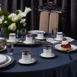 Karaca Royal Bone Kate Kaffeetassenset für 6 Personen, 90 ml