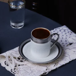 Karaca Royal Bone Kate Kaffeetassenset für 6 Personen, 90 ml