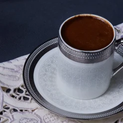 Karaca Royal Bone Kate Kaffeetassenset für 6 Personen, 90 ml