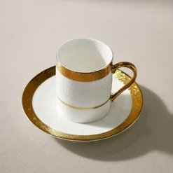 Karaca Royal Bone Victoria Kaffeetassenset für 6 Personen, 90 ml