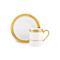 Karaca Royal Bone Victoria Kaffeetassenset für 6 Personen, 90 ml