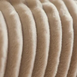 Karaca Ruby Stripe Wellsoft Einzel Decke, Ecru