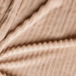 Karaca Ruby Stripe Wellsoft Einzel Decke, Ecru