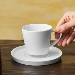 Karaca Salvare für 6 Personen Teetasse und Untertasse Set, 12 Teilig, New Generation Bone, 260 ml, Weiß