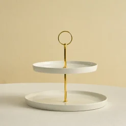 Karaca Salvare 2-stöckige Kuchenetagere, weiß