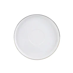 Karaca Saturn 4-teiliges Porzellan-Teetassen- und Untertassen-Set für 2 Personen, 200 ml, Gold Weiß