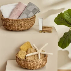 Karaca Scatola Strohkorb aus Seegras, 25x11 cm