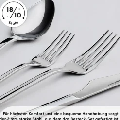 Karaca Sedir Elegance Besteckset für 12 Personen, 84 Teilig