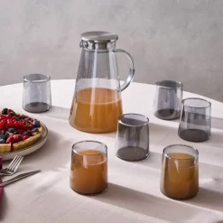 Karaca Serene 7-teiliges Gläser Set, Anthrazit