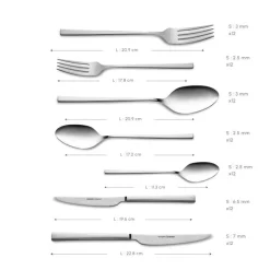 Karaca Serenity Elegance 12-Personen 84-Teiliges Besteckset