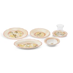 Karaca Sevilla für 6 Personen Frühstücksset und Servierschalen, 26 Teilig
