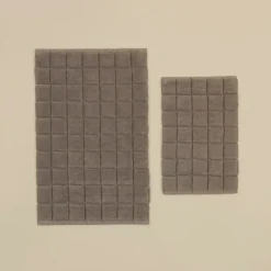 Karaca Simon Badvorleger-Set, 60 × 90 cm + 40 × 60 cm, Grau