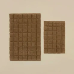 Karaca Simon Badvorleger-Set, 60 × 90 cm + 40 × 60 cm, Braun