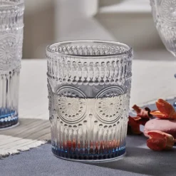 Karaca Sonnenblume Wasserglas, Blau