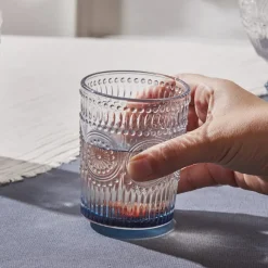 Karaca Sonnenblume Wasserglas, Blau