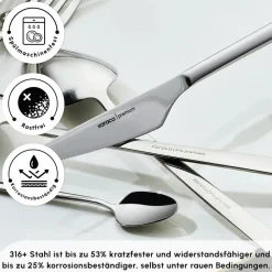 Karaca Stark 84 Teile 12 Personen 316+ Premium-Besteck-Set