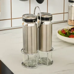 Karaca Stellum, 3-teiliges Öl- und Essigflaschen-Set, Inox