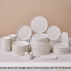 Karaca Stream Bone Bomo 53 Teiliges 12 Personen Geschirrset