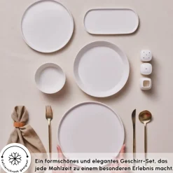 Karaca Stream Bone Bomo 53 Teiliges 12 Personen Geschirrset