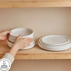 Karaca Stream Bone Felix XL Tafelservice 18-teilig für 6 Personen