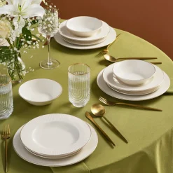 Karaca Stream Bone Massimo 24 Teiliges Gold Essgeschirr Set