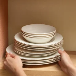 Karaca Stream Bone Massimo 24 Teiliges Gold Essgeschirr Set