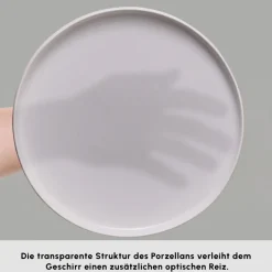Karaca Stream Bone Meridian 34-teiliges Frühstücksset für 6 Personen – Weiß