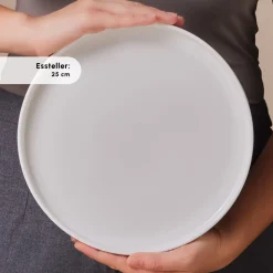 Karaca Stream Bone Meridian 34-teiliges Frühstücksset für 6 Personen – Weiß