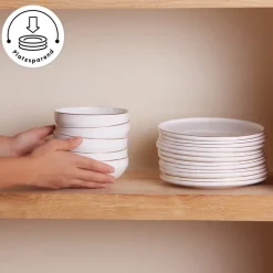 Karaca Stream Bone New Meridian 59-Teiliges 12-Personen Geschirrset Gold