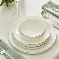 Karaca Stream Bone Sunset Platin, 53-teiliges 12-Personen-Geschirrset